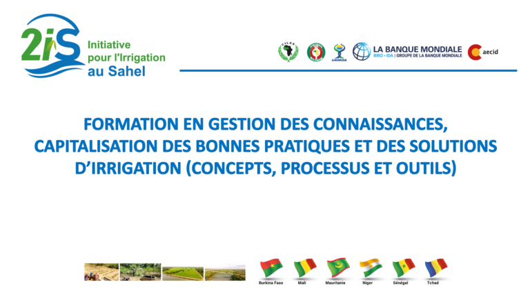 Gestion des connaissances, capitalisation des bonnes pratiques et des solutions d’irrigation