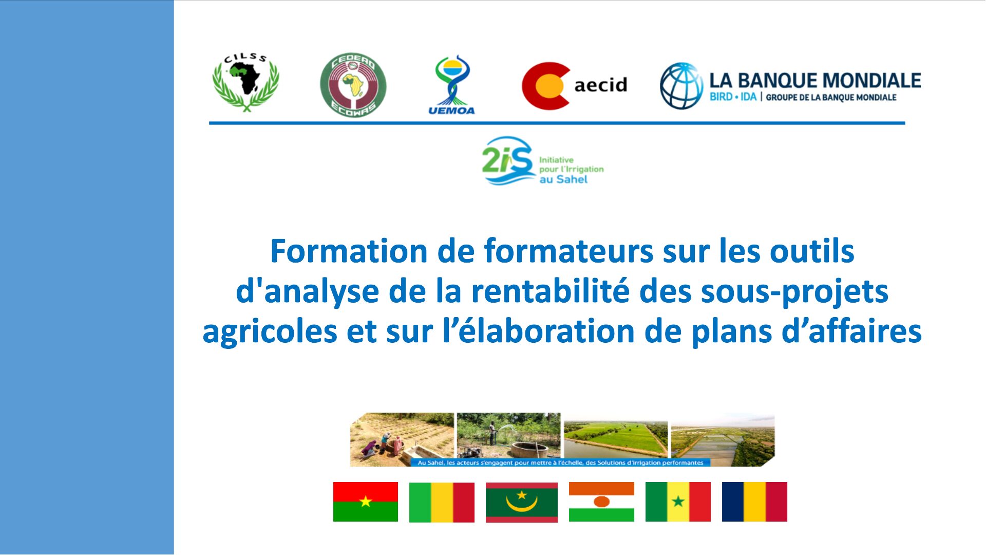 Outils d’analyse de la rentabilité des sous-projets agricoles et élaboration de plans d’affaires