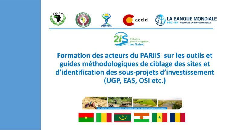 Les outils et guides méthodologiques de ciblage des sites et d’identification des sous-projets d’investissement